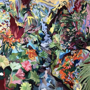 Gunnera द्वारा गुलाब के फूल